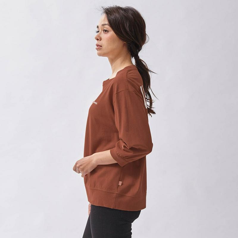 バックプリント７分袖プルオーバーＴシャツ（ホワイトのみ）