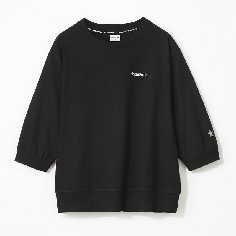 バックプリント７分袖プルオーバーＴシャツ（ホワイトのみ）