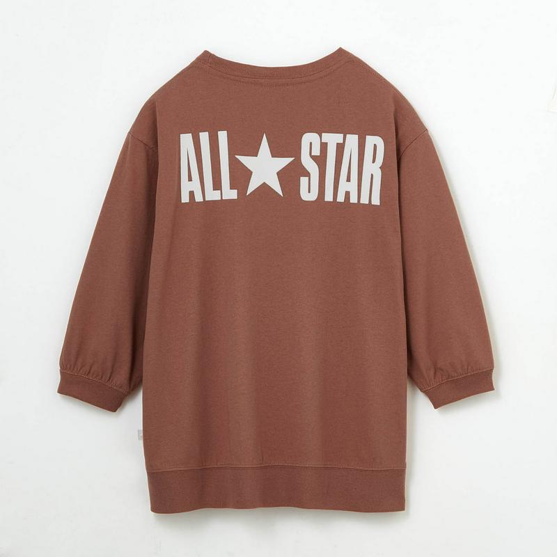 バックプリント７分袖プルオーバーＴシャツ（ホワイトのみ）