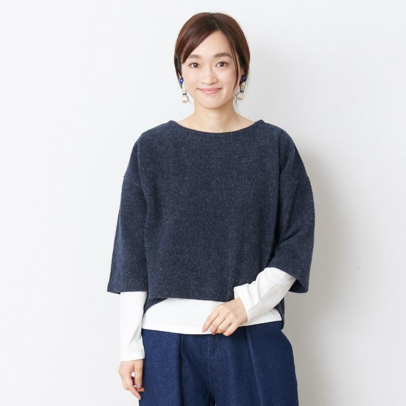簡単重ね着◎起毛Ｔシャツ＆長袖Ｔシャツのアンサンブル（ノージーン/NO JEAN）