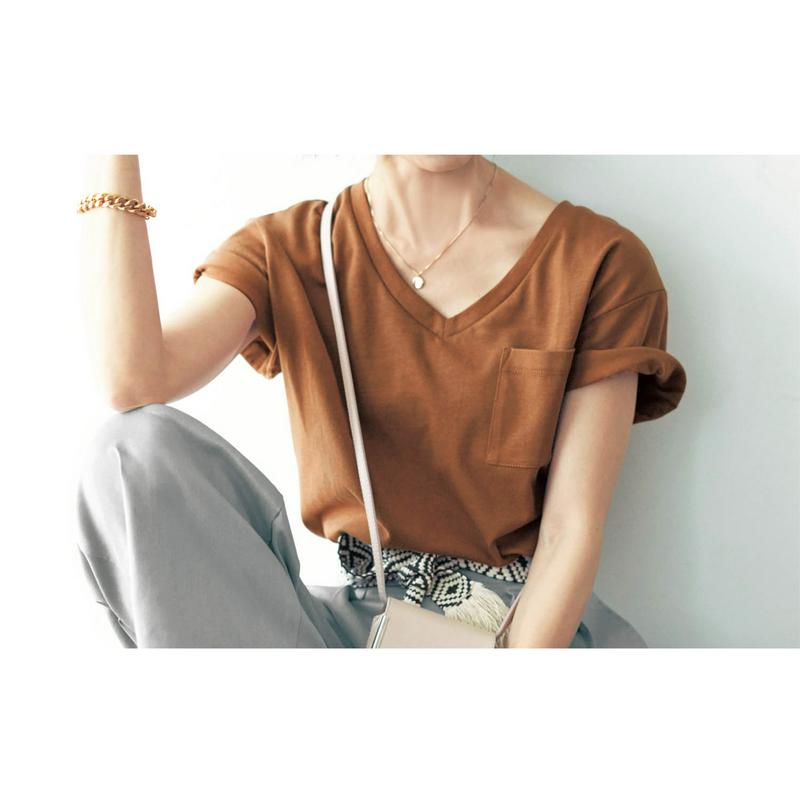 ＶネックＴシャツ【冷却効果プリント使用】