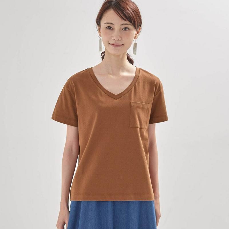 ＶネックＴシャツ【冷却効果プリント使用】