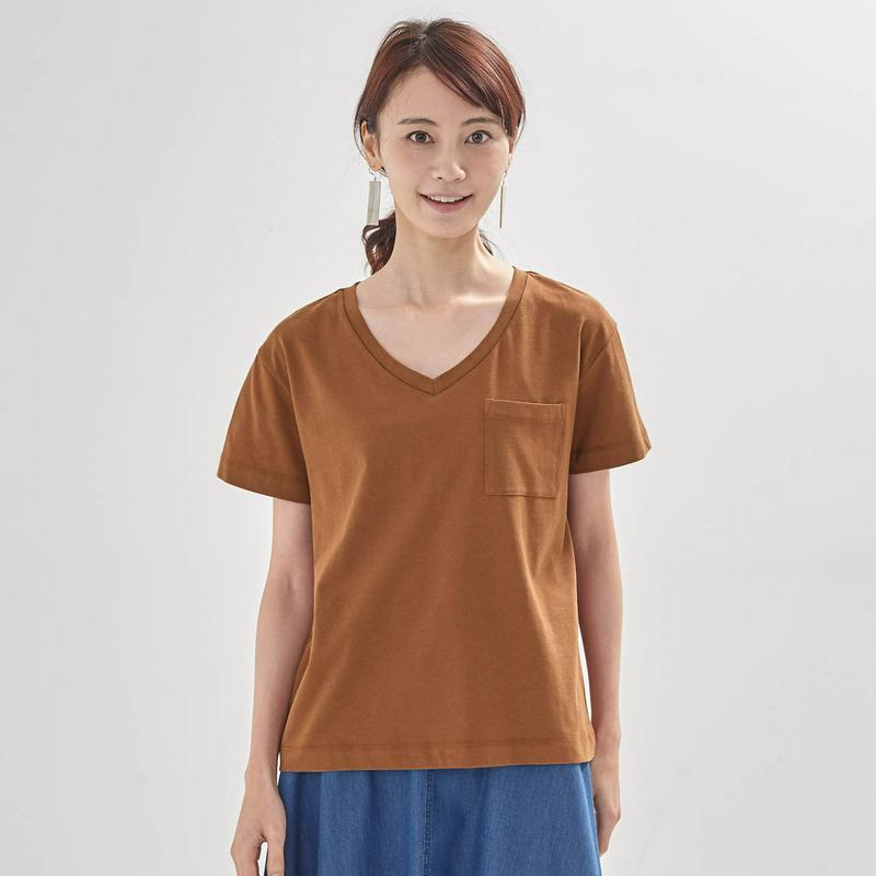 ＶネックＴシャツ【冷却効果プリント使用】