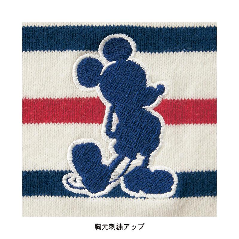 ポイント刺繍ボーダーカットソー（選べるキャラクター）