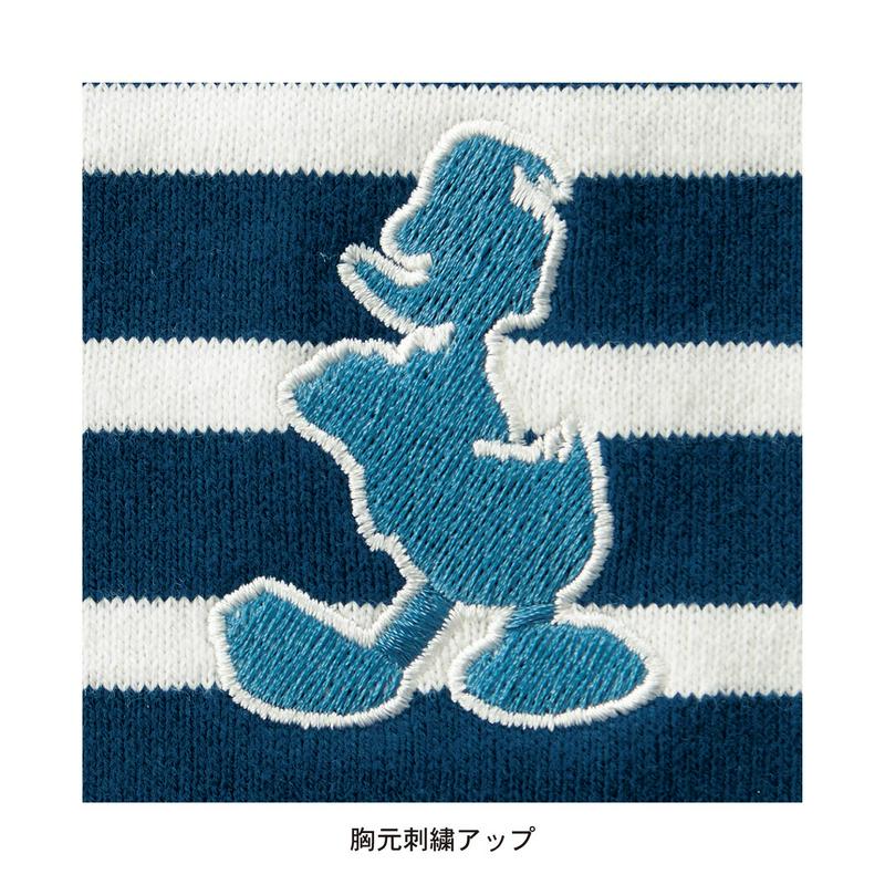 ポイント刺繍ボーダーカットソー（選べるキャラクター）