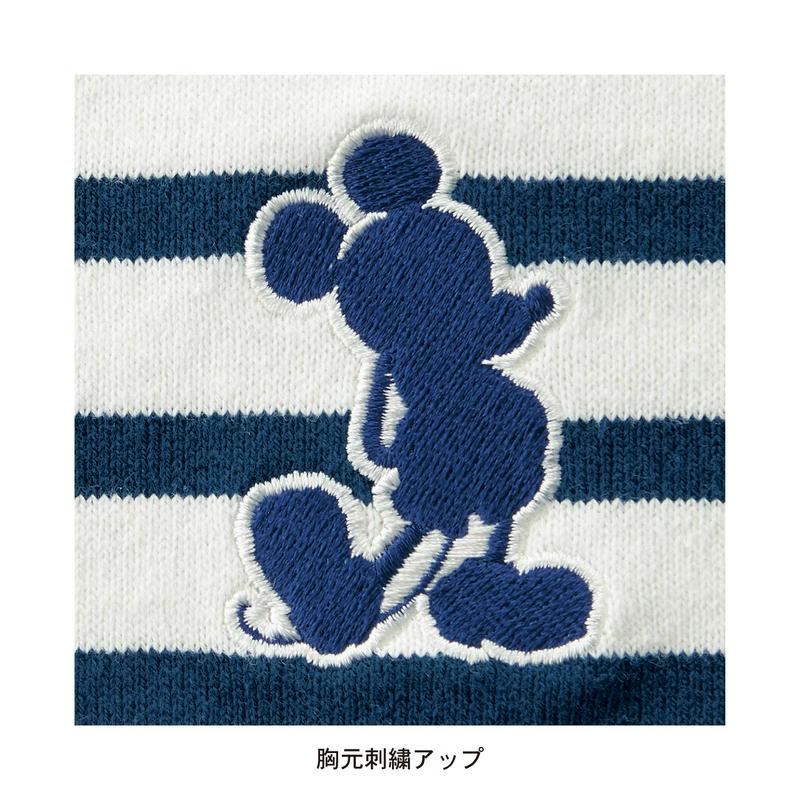 ポイント刺繍ボーダーカットソー（選べるキャラクター）