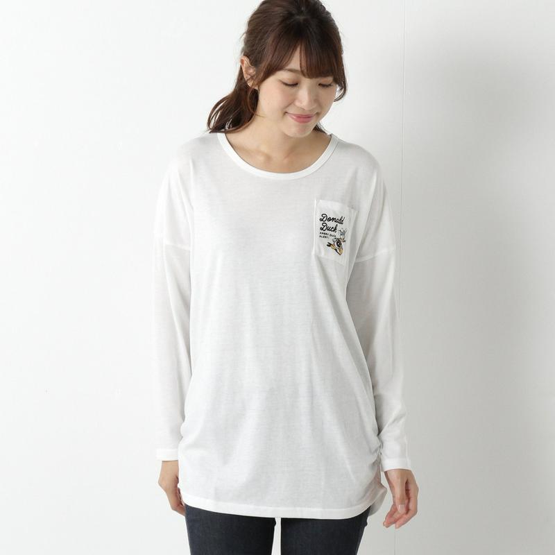 天竺長袖シャーリングプリントＴシャツ（選べるキャラクター）【Ｍ～３Ｌ】