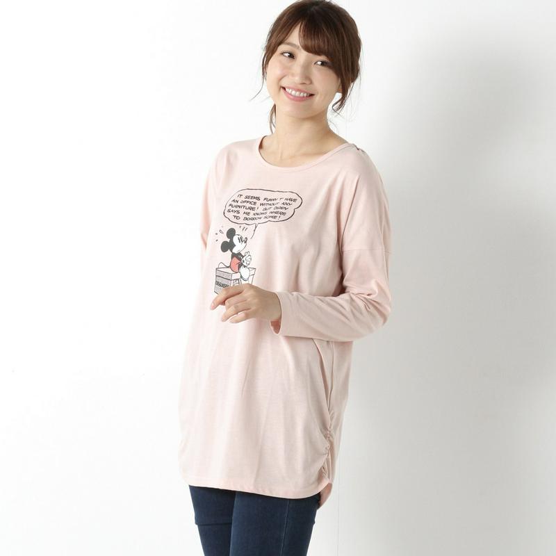 天竺長袖シャーリングプリントＴシャツ（選べるキャラクター）【Ｍ～３Ｌ】