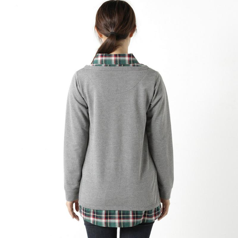 裏毛布帛使いフェイクレイヤードＴシャツ【Ｍ～３Ｌ】「ミッキーマウス」（ディズニー）