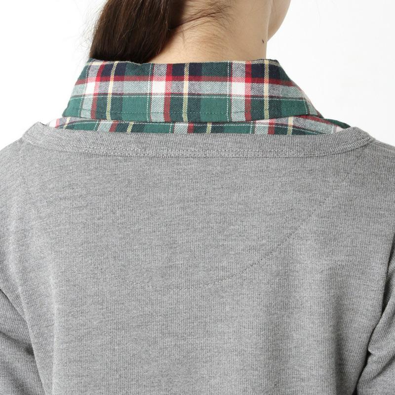 裏毛布帛使いフェイクレイヤードＴシャツ【Ｍ～３Ｌ】「ミッキーマウス」（ディズニー）