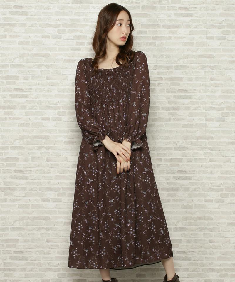 IVYフラワーシャーリングワンピース