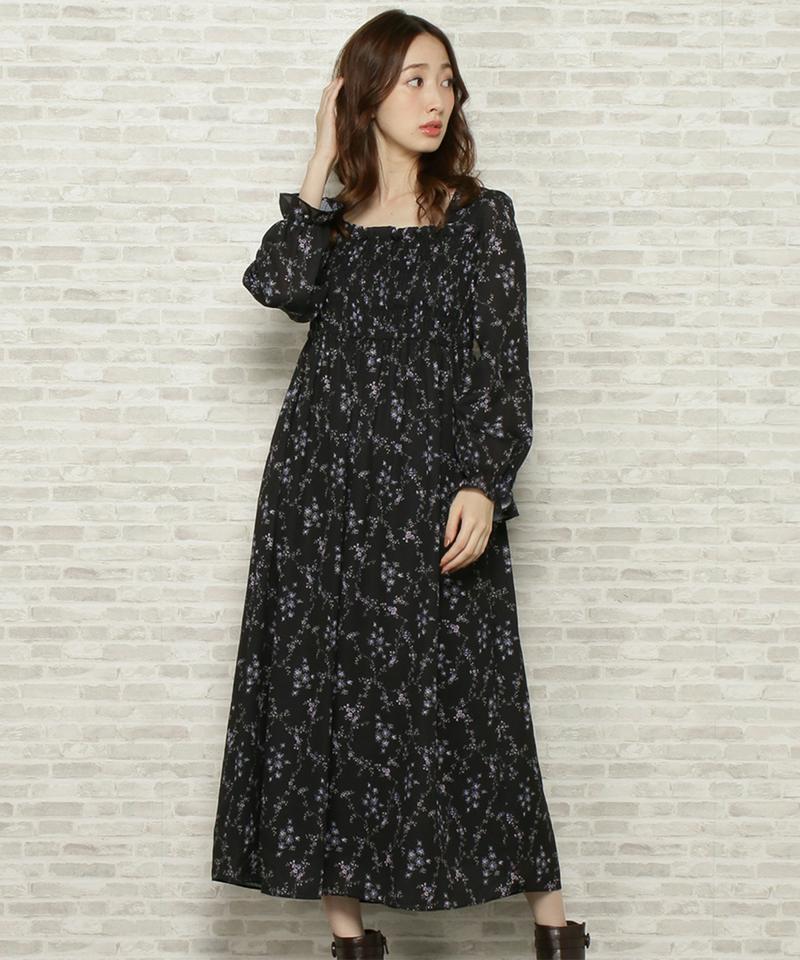 IVYフラワーシャーリングワンピース
