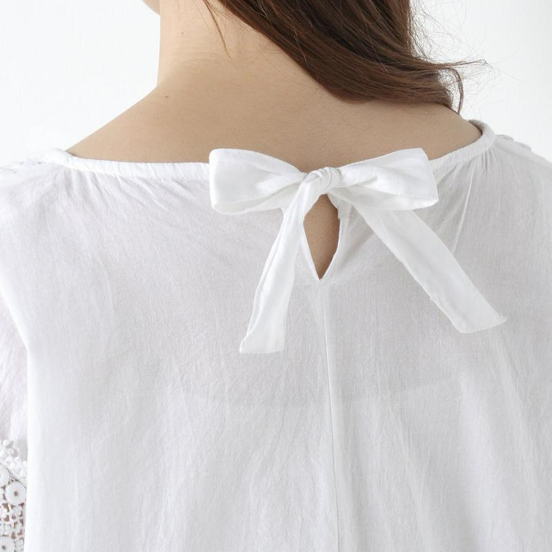 【３／２５（水）で販売終了】Ｖネックブラウス【Ｍ～４Ｌ】