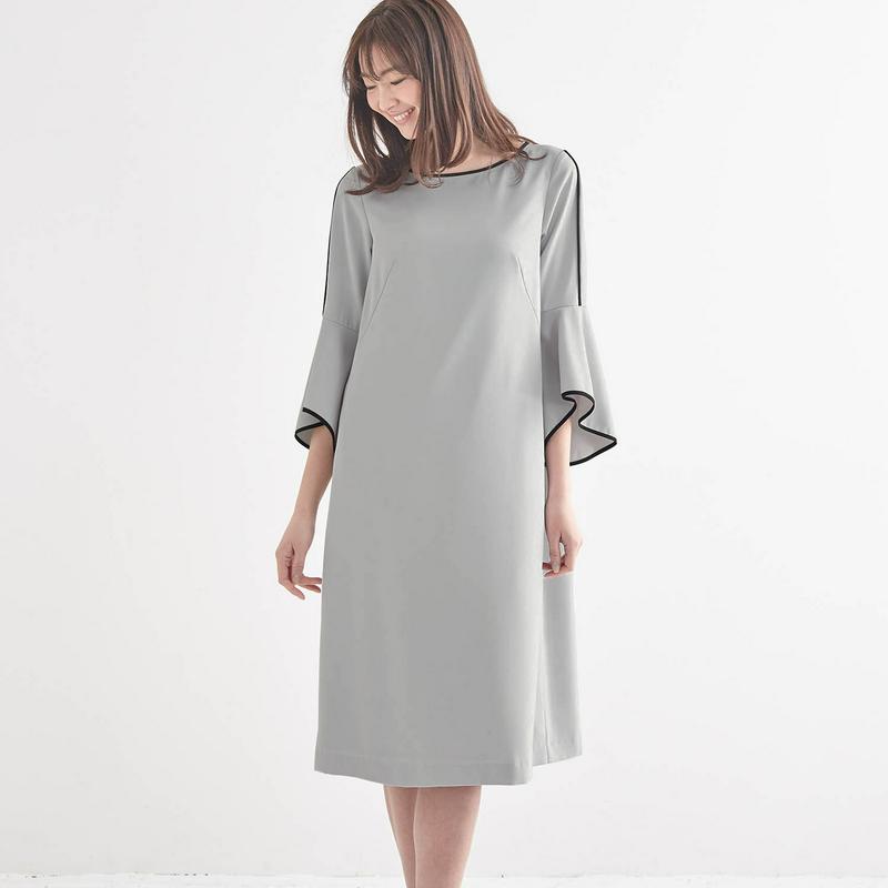 【ＳＴＹＬＥ　ＳＮＡＰコラボ】配色パイピングワンピース