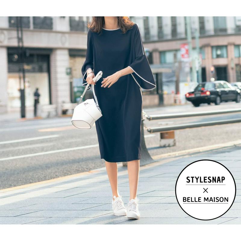 【ＳＴＹＬＥ　ＳＮＡＰコラボ】配色パイピングワンピース