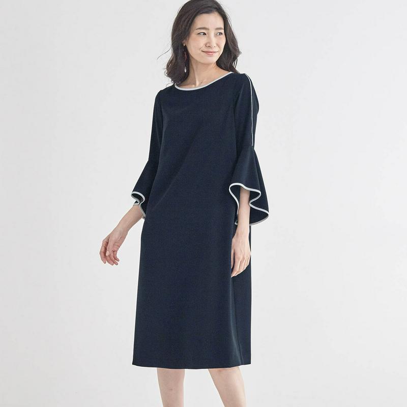 【ＳＴＹＬＥ　ＳＮＡＰコラボ】配色パイピングワンピース