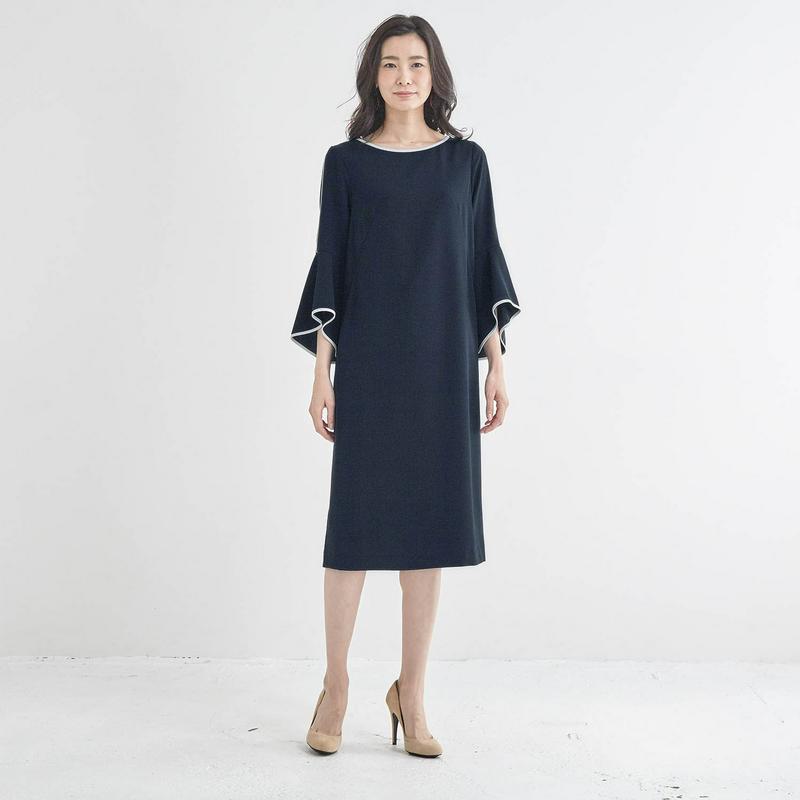 【ＳＴＹＬＥ　ＳＮＡＰコラボ】配色パイピングワンピース