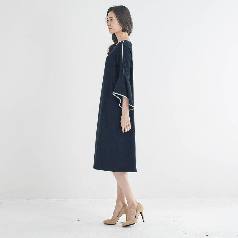 【ＳＴＹＬＥ　ＳＮＡＰコラボ】配色パイピングワンピース