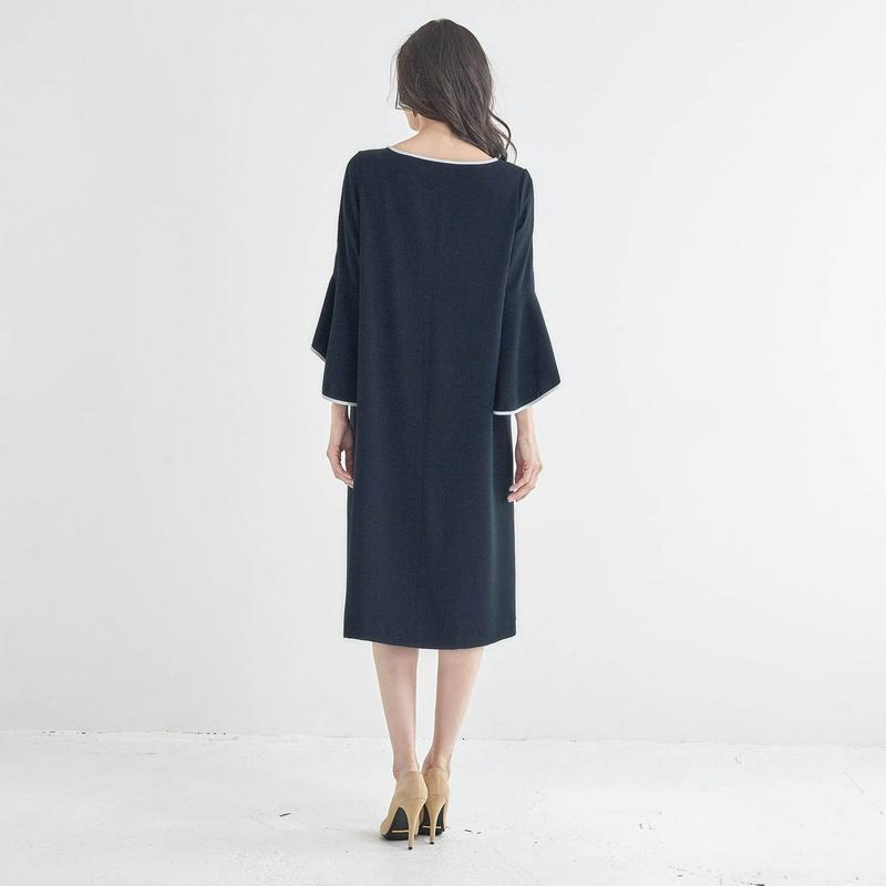 【ＳＴＹＬＥ　ＳＮＡＰコラボ】配色パイピングワンピース
