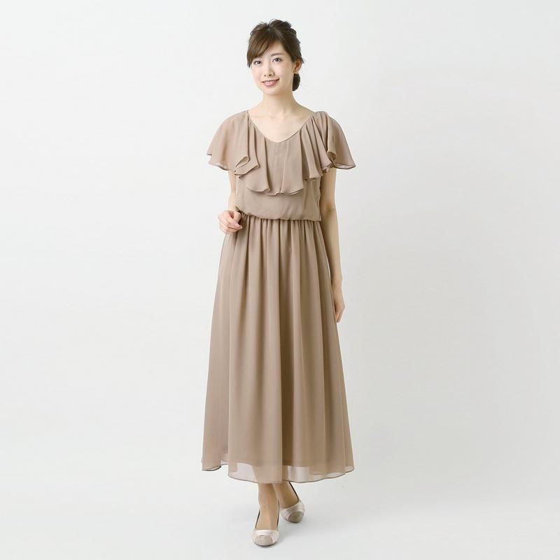 ドレープロングワンピース【フォーマルにも◎】【Ｍ～５Ｌ】（トラットリア／trattoria）