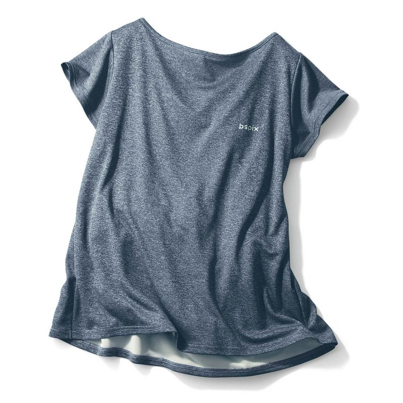 ゆったりシルエットで動きやすい！バックラップ風Ｔシャツ【Ｓ～３Ｌ】