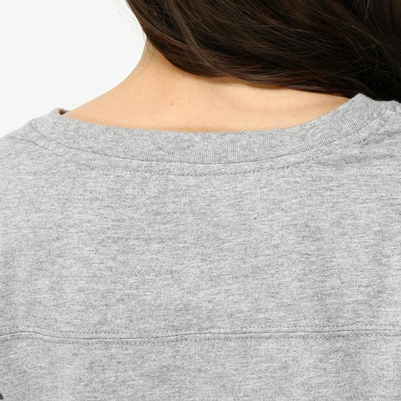 Ｃ１００天竺７分袖カレッジプリントＴシャツ