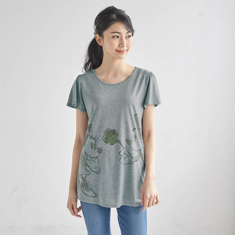 【３／２５（水）で販売終了】フレア袖チュニックＴシャツ