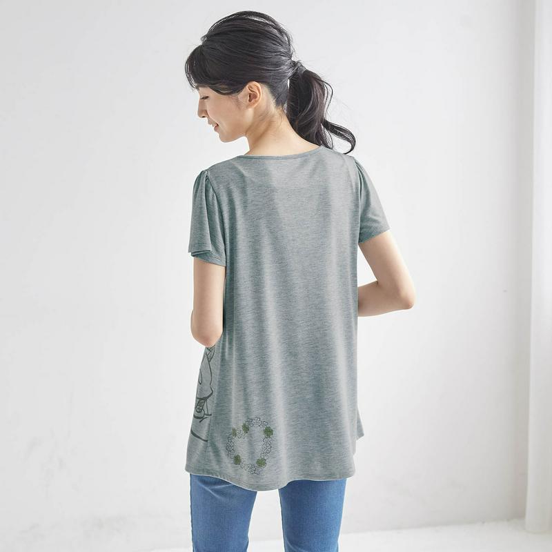【３／２５（水）で販売終了】フレア袖チュニックＴシャツ