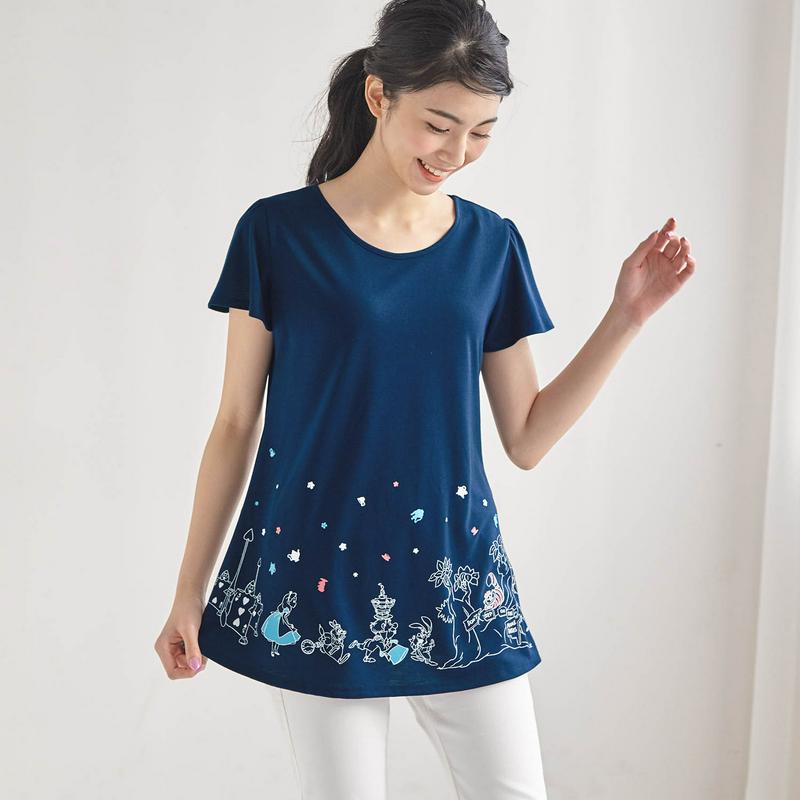 【３／２５（水）で販売終了】フレア袖チュニックＴシャツ