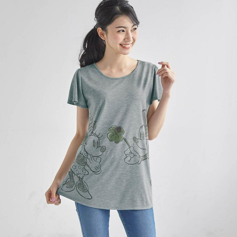 【３／２５（水）で販売終了】フレア袖チュニックＴシャツ