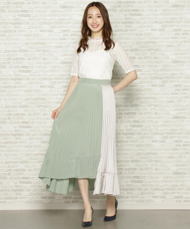 ビンテージサテンイレヘムスカート