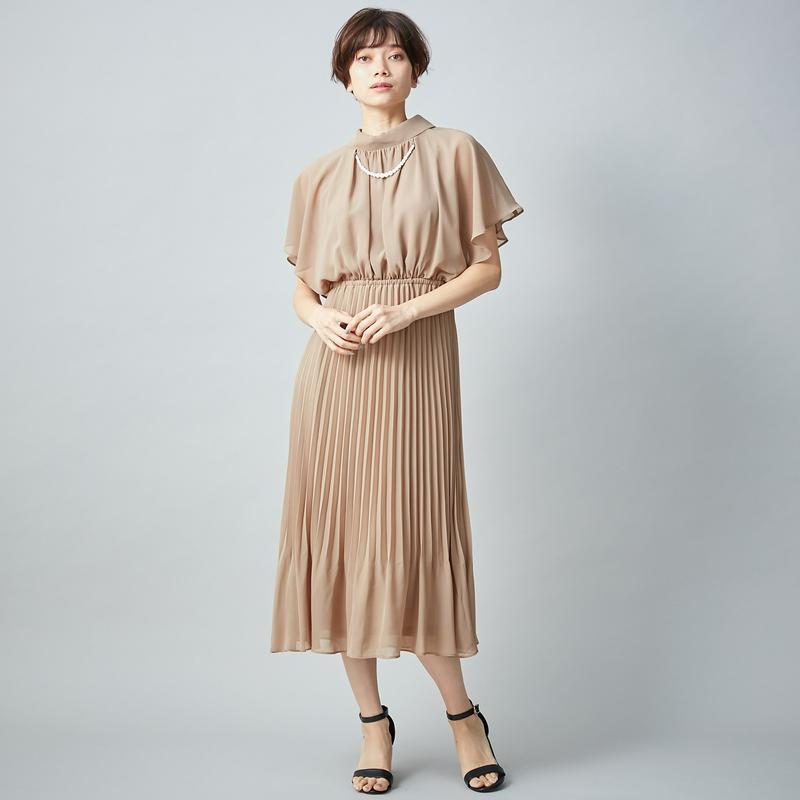 パールドレスレット付◎シフォンワンピースドレス