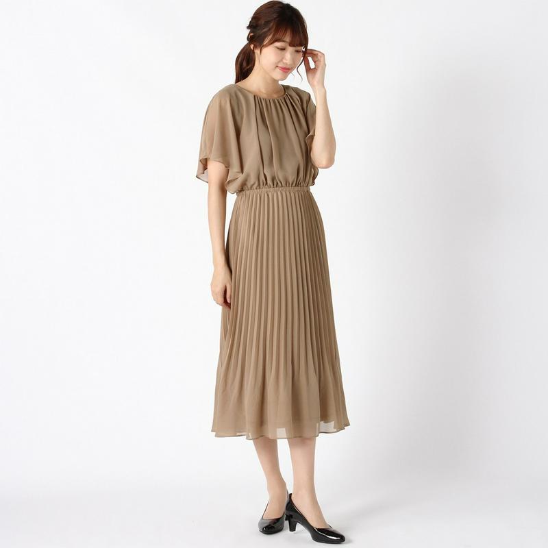 パールドレスレット付◎シフォンワンピースドレス