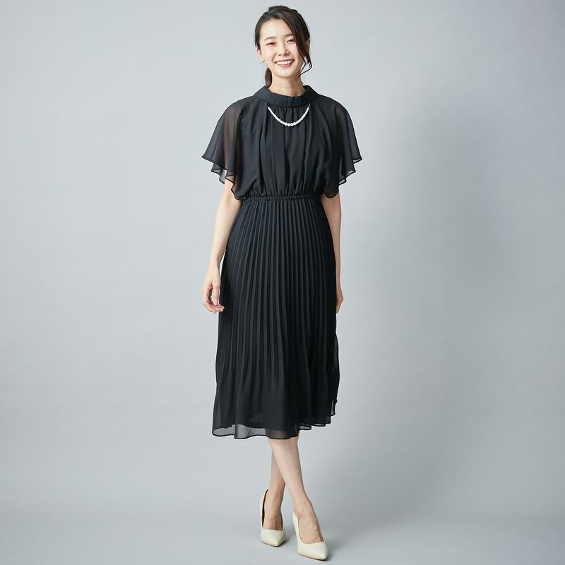 パールドレスレット付◎シフォンワンピースドレス