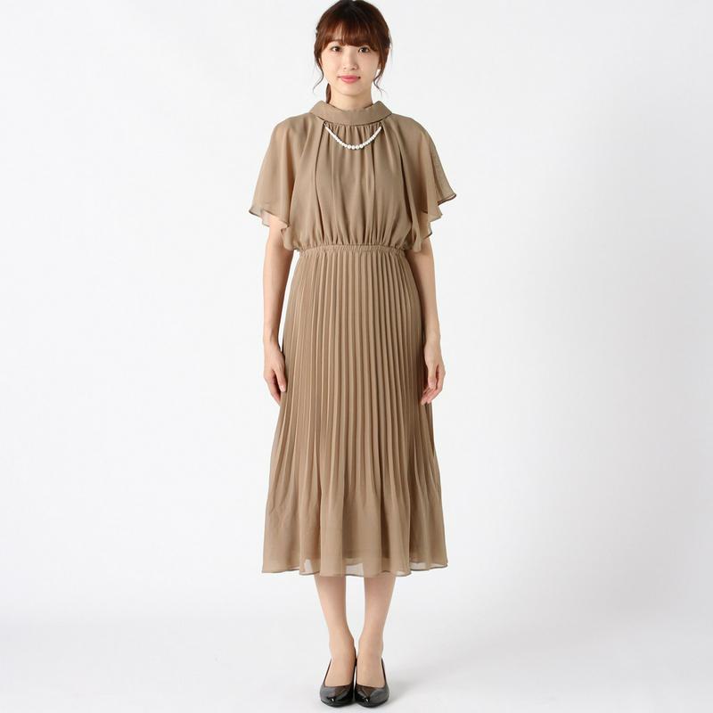 パールドレスレット付◎シフォンワンピースドレス
