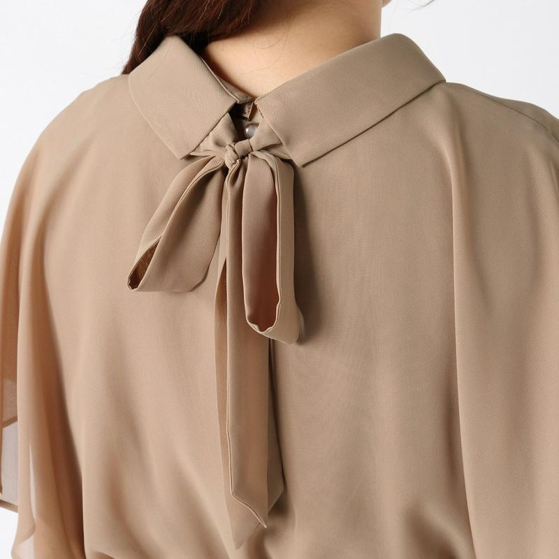パールドレスレット付◎シフォンワンピースドレス