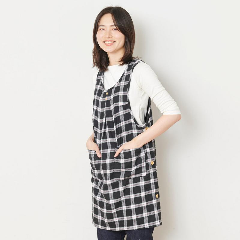 すっぽり楽ちん裏フリースエプロン