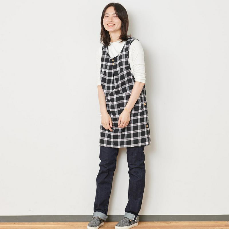 すっぽり楽ちん裏フリースエプロン