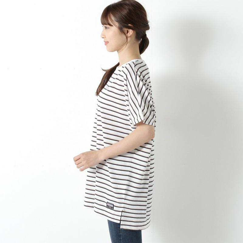 コンバースボーダー鹿の子ドルマンＴシャツ