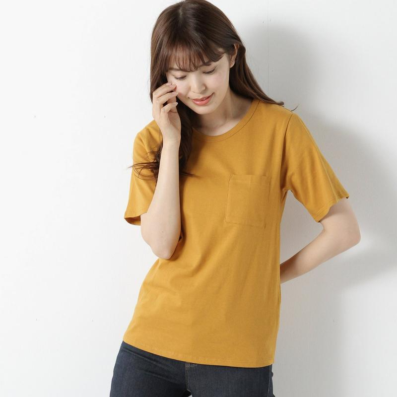 【汗染み防止＆抗菌防臭】ポケット付きクルーネック半袖Ｔシャツ