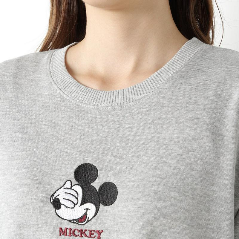 ミッキー裏起毛Ｔシャツワンピース【Ｍ～３Ｌ】「ミッキーマウス」（ディズニー）