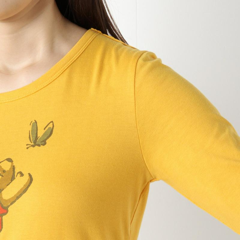 クマのプーさん天竺長袖プリントＴシャツ【Ｍ～３Ｌ】「くまのプーさん」（ディズニー）