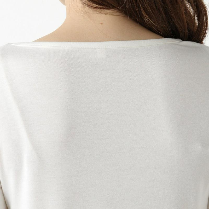 インナーにも◎発熱保温Ｕネック長袖Ｔシャツ