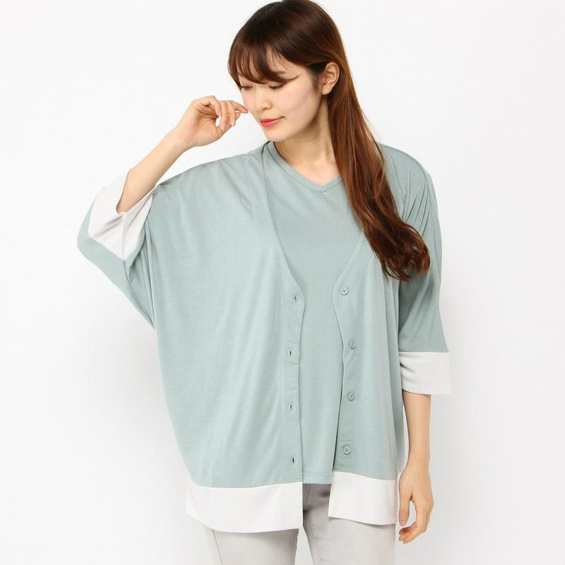 【６７％ＯＦＦ】大人の女性のための胸元きれいな配色アンサンブル（デビュー/DEBUTTO）