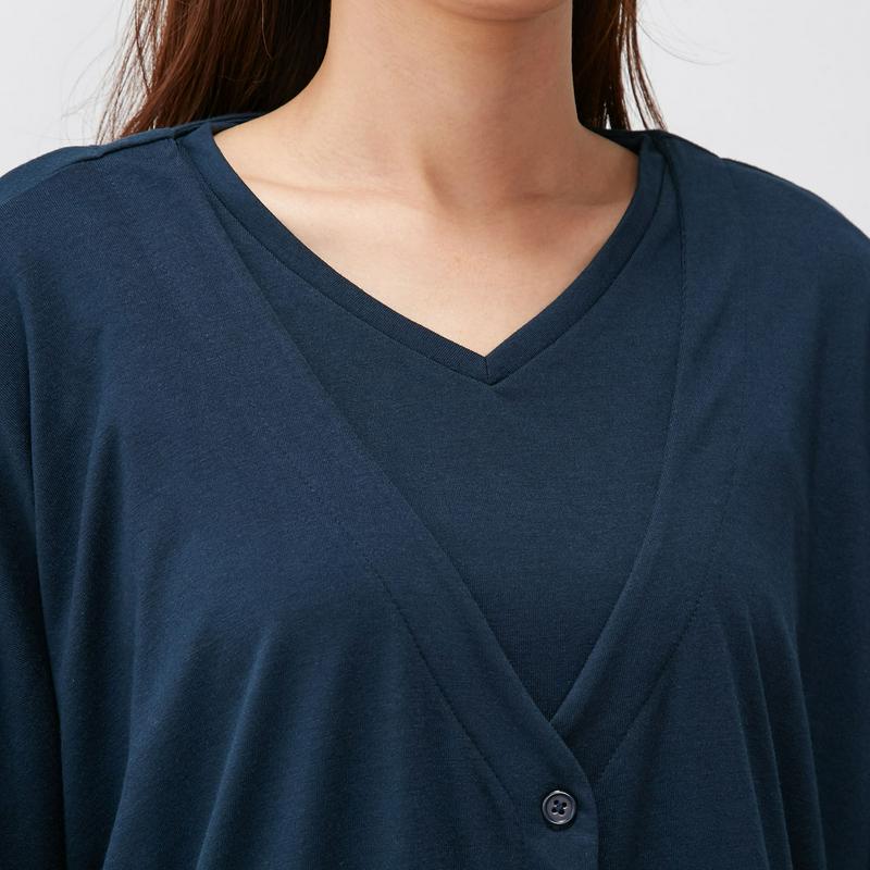 【６７％ＯＦＦ】大人の女性のための胸元きれいな配色アンサンブル（デビュー/DEBUTTO）