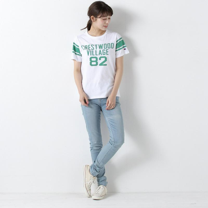 半袖フットボールＴシャツ☆ロゴ刺繍入り