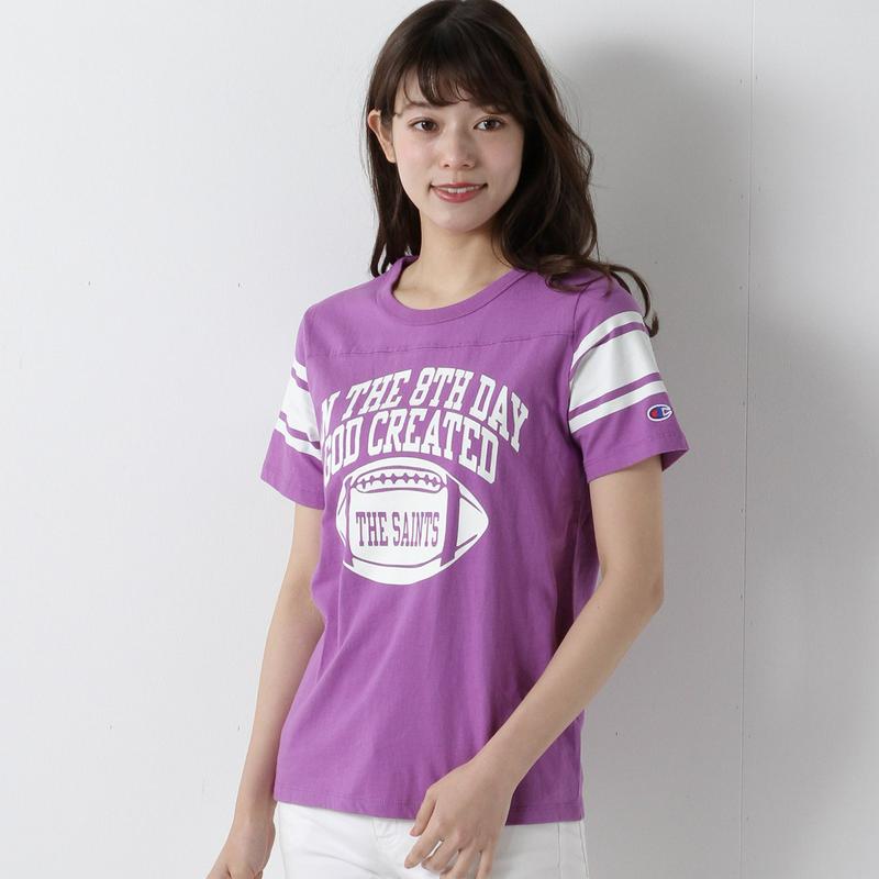 半袖フットボールＴシャツ☆ロゴ刺繍入り