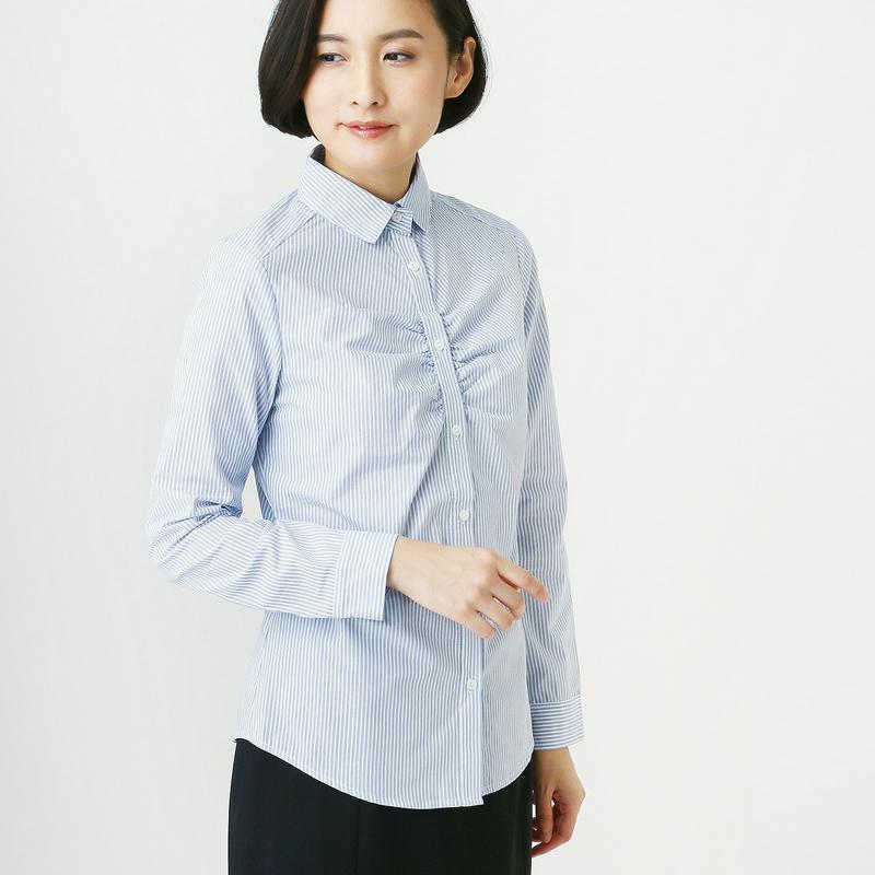 【３６％ＯＦＦ】ギャザー使いシャツ【通勤にも】