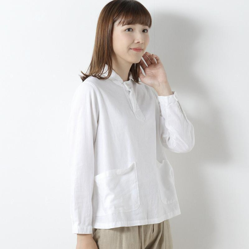 【３／２５（水）で販売終了】リネンレーヨン素材のオックスシャツ