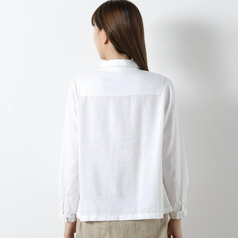 【３／２５（水）で販売終了】リネンレーヨン素材のオックスシャツ